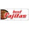 Signmission BEEF FAJITAS BANNER SIGN chicken steak mexican food tortillas salsa B-120 Beef Fajitas - alternate 1